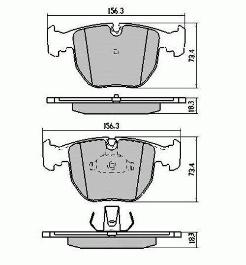 RDA Front Disc Brake Pads for BMW 7 Series E38 740i 4.4 V8 6/1994-1996