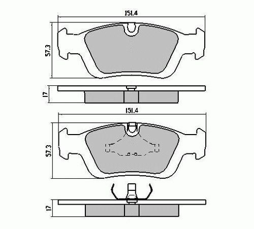 RDA Front Disc Brake Pads for BMW 3 Series E46 328i 1998-2005