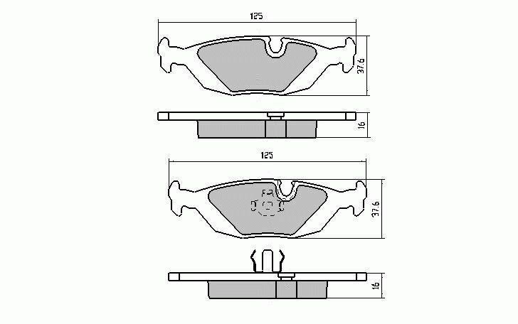 RDA Rear Disc Brake Pads for BMW 5 Series E28 M535i 1986 - 9/1988