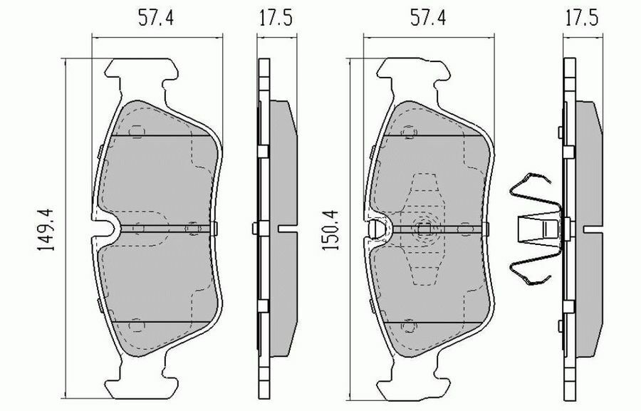 RDA Front RDX Disc Brake Pads for BMW 3 Series E90 320 Turbo Diesel 2005-2007 Type2