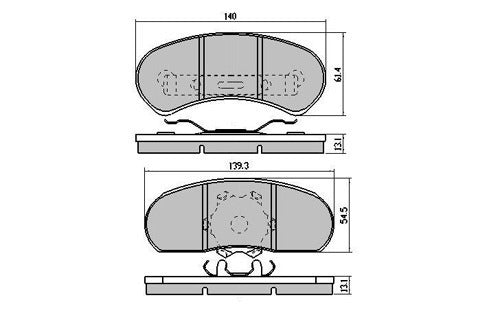RDA Front Disc Brake Pads for Chrysler CENTURA KB 4CYL GF16 1975-1977