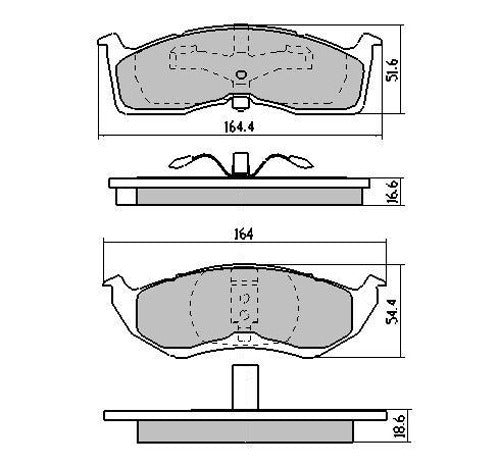 RDA Front Disc Brake Pads for Chrysler Neon 2.0L 2000-Onwards