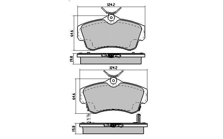 RDA Front Disc Brake Pads for Chrysler PT Cruiser 2.4 2000-2008