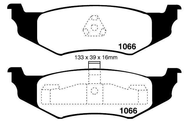 RDA Rear Disc Brake Pads for Chrysler PT Cruiser 2.2TD 2000-2008