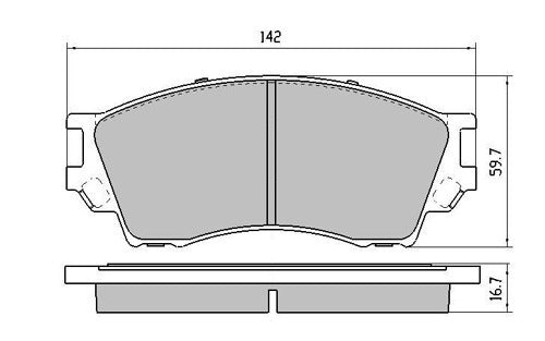 RDA Front Disc Brake Pads for Eunos 800 2.5 V6 3/1994-10/2000
