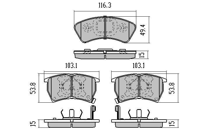 RDA Front Disc Brake Pads for Eunos 30X Coupe 1.8 1993-1997 Type1