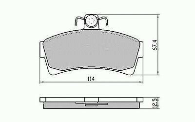RDA Front Disc Brake Pads for Ford Cortina TE, TF 06/1977 - 08/1982