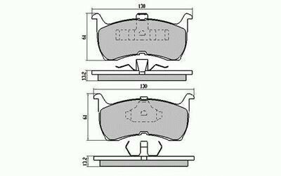 RDA Front Disc Brake Pads for Ford LTD DF DL With Anti Lock Brakes 1995-1998