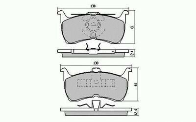 RDA Rear Disc Brake Pads for Ford Falcon EA, EA Series II 1988 - 1/1990