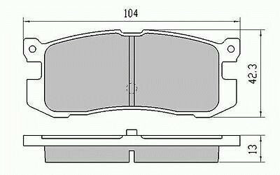 RDA Rear Disc Brake Pads for Ford Telstar AT, AV TX5 10/1987 - 1/1992