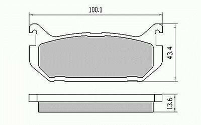 RDA Rear Disc Brake Pads for Ford Probe 1994 - ON