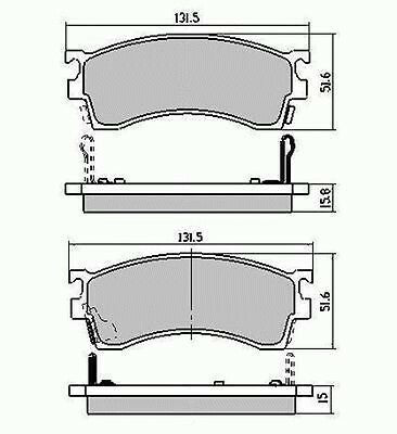 RDA Front Disc Brake Pads for Ford Probe SU 2.5L 2DOOR 1994 - ON