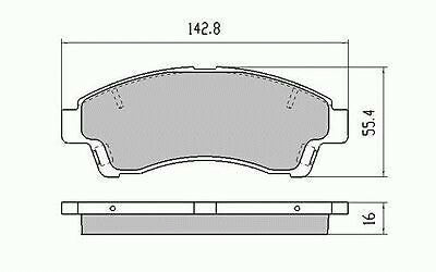RDA Front Disc Brake Pads for Ford Courier 4WD 4/1996-11/1998