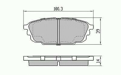 RDA Rear Disc Brake Pads for Ford Laser / Meteor KN 11/1998-