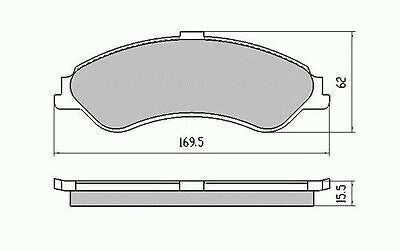 RDA Front Disc Brake Pads for Ford Fairlane AU II AU III 03/2000-10/2002