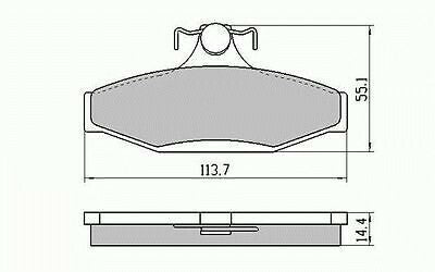 RDA Rear Disc Brake Pads for Ford Falcon UTE BA 9/2002-9/2005