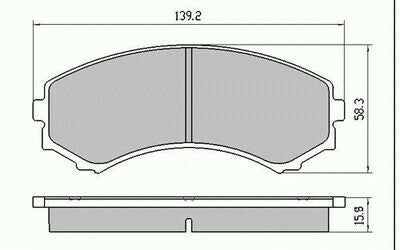 RDA Front Disc Brake Pads for Ford Spectron JH STD LWB VAN 8/1999-2003