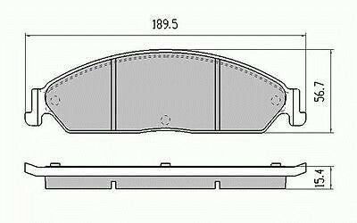 RDA Front Disc Brake Pads for Ford Fairlane BA BF V6 & V8 OCT/2002-OCT/2005