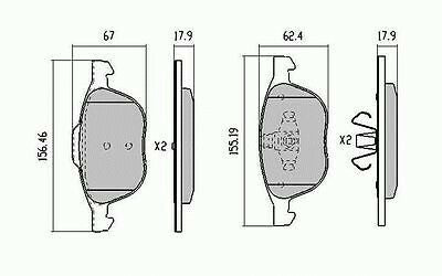 RDA Front Disc Brake Pads for Ford Focus LS LT LV (Non Turbo) 3/2005-2009