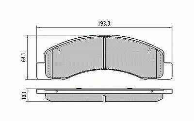 RDA Front Disc Brake Pads for Ford F350 2WD ABS SINGLE Rear WHEEL 2/2001-6/2007