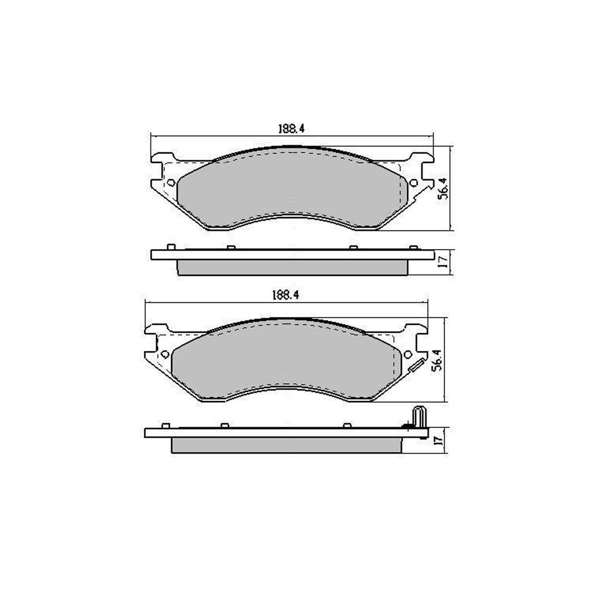 RDA Front Disc Brake Pads for Ford F150 2WD 1997-2003