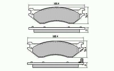 RDA Front Disc Brake Pads for Ford F250 2WD With ABS Brake SYSTEM 1997 - 1998