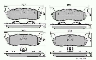 RDA Rear Disc Brake Pads for F150 5.4 LTR 2WD & 4WD 1999 - 2005