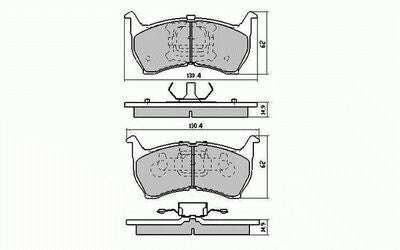 RDA Front Disc Brake Pads for Ford Telstar AR 5/1983 - 9/1985