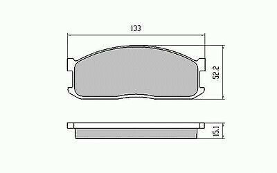 RDA Front Disc Brake Pads for Ford Spectron 2000 P/UP Crewcab 7/87-7/88