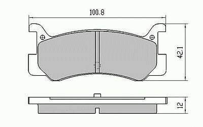 RDA Rear Disc Brake Pads for Ford Laser/Meteor KE TX3 Turbo 4WD 1987-1990