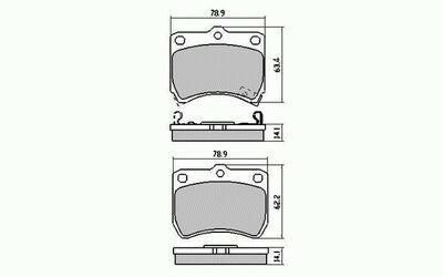 RDA Front Disc Brake Pads for Ford Festiva WA 10/1991-1994