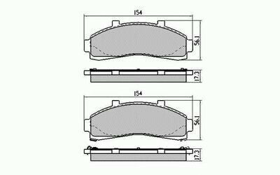 RDA Front Disc Brake Pads for Ford Explorer UN, UP, US, 4.0 11/1996 - 5/2001