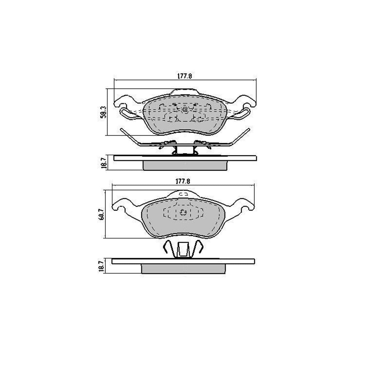 RDA Front Disc Brake Pads for Ford Focus LR 08/2000-4/2005