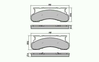RDA Front Disc Brake Pads for Ford F250 2WD 1976-1994