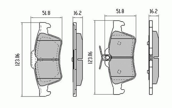 RDA Rear HD Disc Brake Pads for Ford Focus XR5 2.5 4/2006 - 6/2012