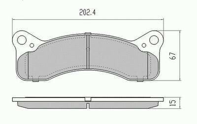 RDA Front Disc Brake Pads for Ford F250 2WD Diesel 1973 - 1976
