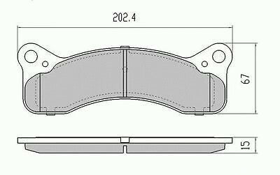 RDA Front Disc Brake Pads for Ford F350 2WD DUAL Rear WHEEL 1973-1975