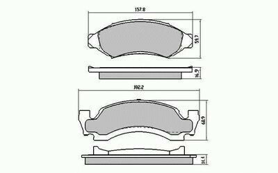 RDA Front Disc Brake Pads for Ford F150 2WD 5/1987 - 1993