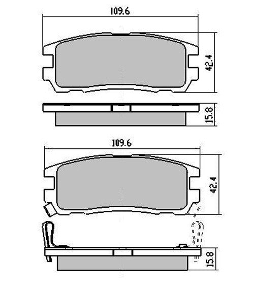 RDA Rear Extreme Disc Brake Pads for Great Wall X200 2.0 Litre 2011-ON
