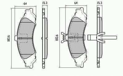 RDA Front Disc Brake Pads for Holden Statesman WH WK WL V6 V8 9/1997 - 8/2006