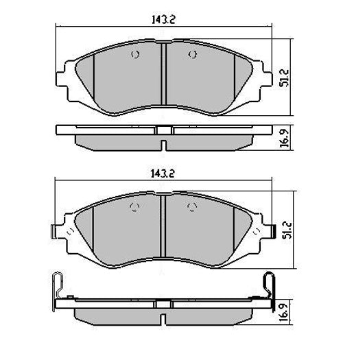 RDA Front Disc Brake Pads for Holden Epica EP 2.0L 2.5L 2006-ON Type2