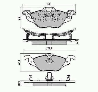 RDA Front Disc Brake Pads for Holden Astra TS (WITHOUT ABS) 1998 - 3/2005