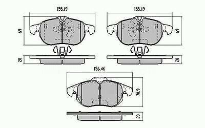 RDA Front Disc Brake Pads for Holden Vectra 3.0 Turbo 6/2003-12/2006 +2 CLIPS