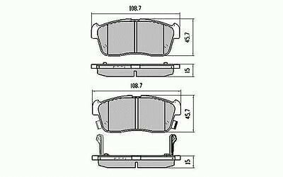 RDA Front Disc Brake Pads for Holden Cruze 1.5L DOHC AWD SUV 2002 - 3/2004