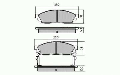 RDA Front Disc Brake Pads for Holden SCURRY NB 7/1985 -1987