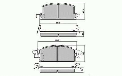 RDA Front Disc Brake Pads for Holden Rodeo KB KBD Series 1980 - 1982