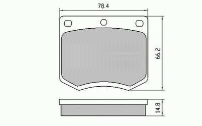 RDA Front Disc Brake Pads for Holden Sunbird LC LJ 6CYL 1969 - 1972