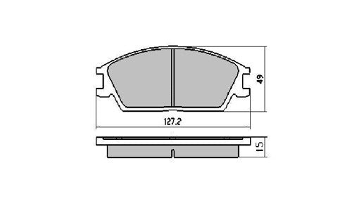 RDA Front Disc Brake Pads for Hyundai S Coupe 1.5L 1990-4/1995 Type1