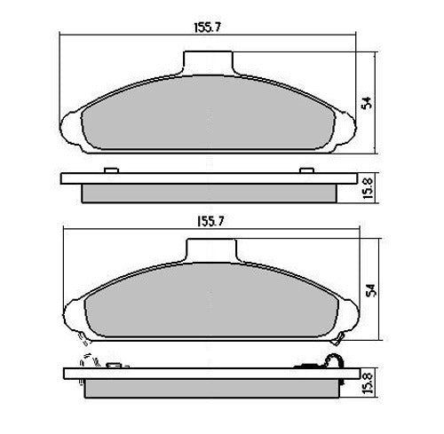 RDA Front Disc Brake Pads for Hyundai S Coupe 1.5L 1990-4/1995 Type2
