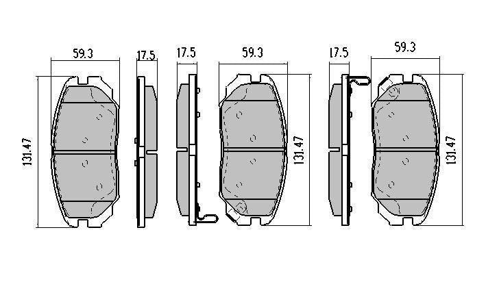 RDA Front Disc Brake Pads for Hyundai Grandeur TG V6 3.5L 7/2005-2009